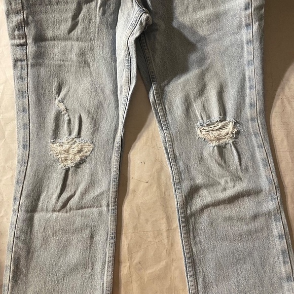 Zara Light Blue Slim Flare Jeans - Picture 5 of 14